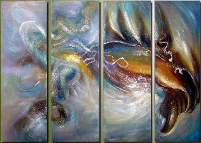 Dafen Oil Painting on canvas abstract -set028